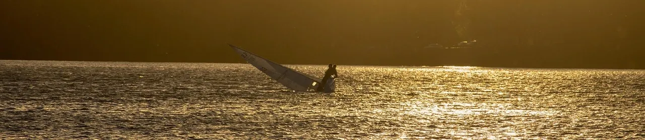 Overhead small boat